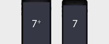 Flat iPhone 7 PSD Mockup