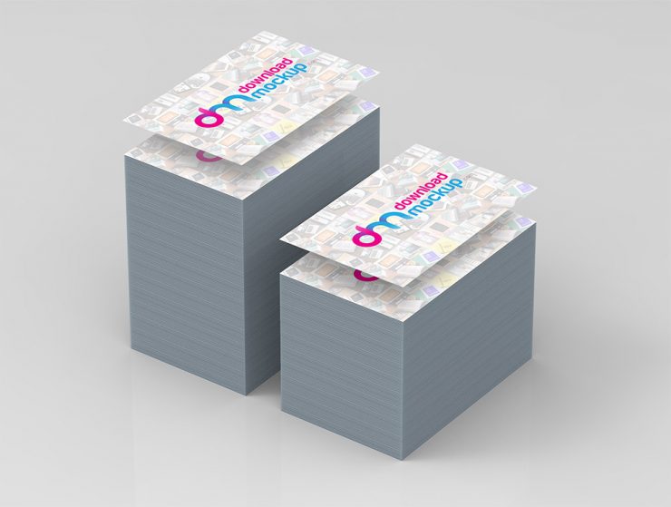 Business Card Stack Mockup Free PSD