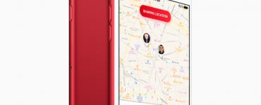 Red iPhone 7 Plus Mockup Free PSD