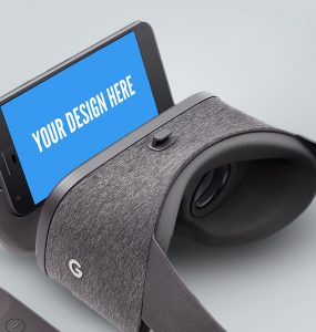 Google VR Headset Mockup Free PSD