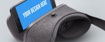Google VR Headset Mockup Free PSD