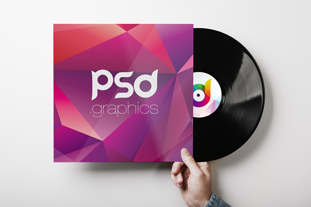 Vinyl Record Cover Mockup PSD Template Download PSD
