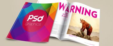 Brochure Magazine Mockup PSD