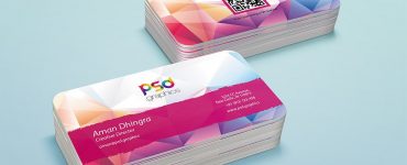Rounded Business Card Template PSD