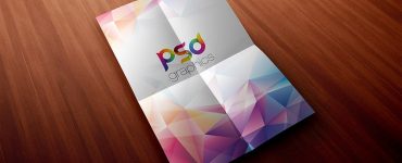 Folded A4 Paper Mockup PSD