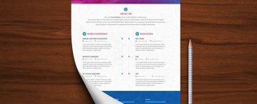 Professional Resume CV Template Free PSD