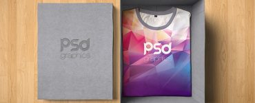 T-Shirt Box Packaging Mockup Free PSD