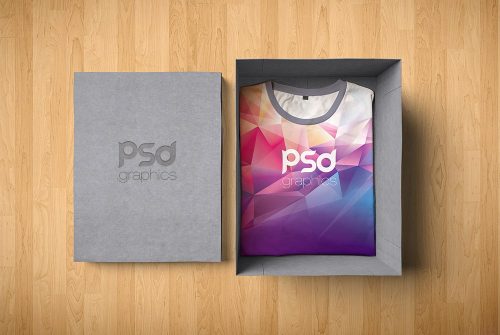 Download T-Shirt Box Packaging Mockup Free PSD - Download PSD