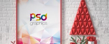 Christmas Poster Flyer Mockup Free PSD