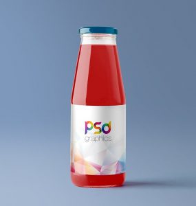Juice Bottle Mockup Free PSD