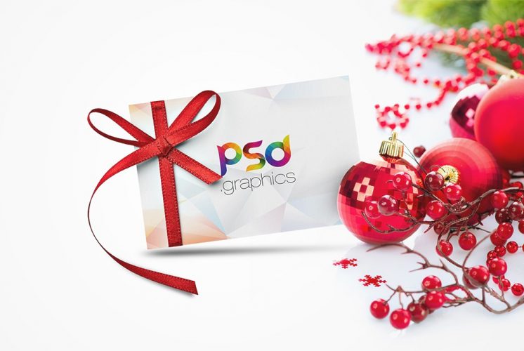 Download Christmas Gift Card Mockup Free PSD - Download PSD