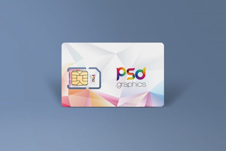Sim Card Mockup Free PSD