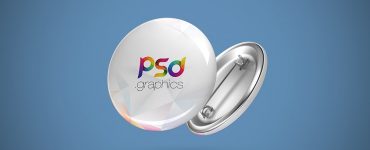 Pin Button Badge Mockup Free PSD