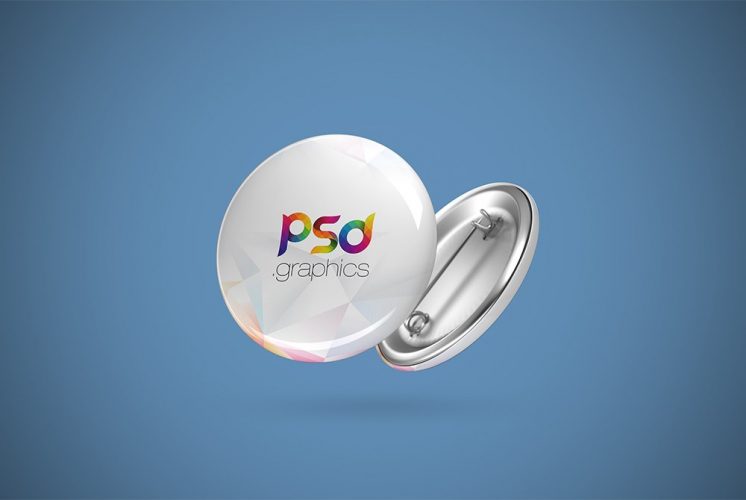 Download Pin Button Badge Mockup Free PSD - Download PSD