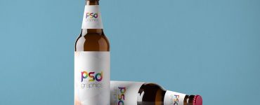 Beer Bottle Mockup Free PSD
