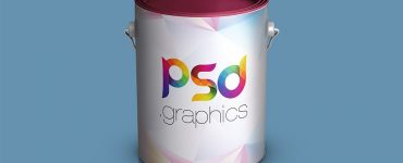 Paint Bucket Mockup Free PSD