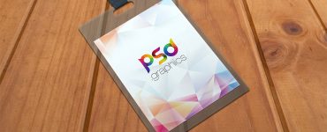 Identity Card Holder Mockup PSD