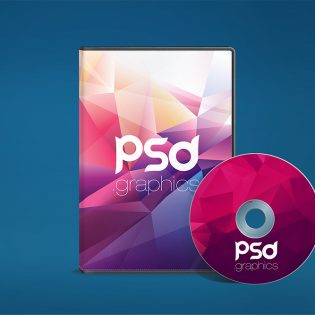 CD DVD Case and Disk Mockup PSD
