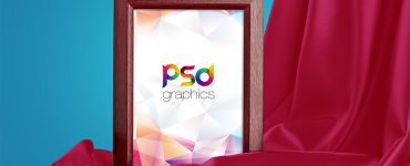 Wooden Photo Frame Mockup Free PSD