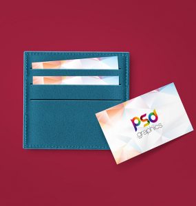 Business Card in Wallet Mockup Free PSD