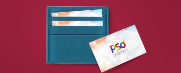 Business Card in Wallet Mockup Free PSD