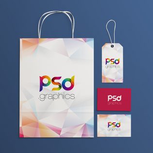 Shopping Brand Identity Mockup Free PSD