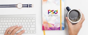 Notebook Cover Mockup Free PSD