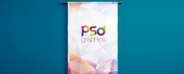 Wall Hanging Banner Mockup Free PSD