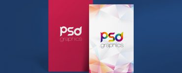 Vertical Business Card Mockup Free PSD