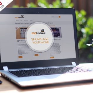 Realistic Laptop Mockup Template Free PSD