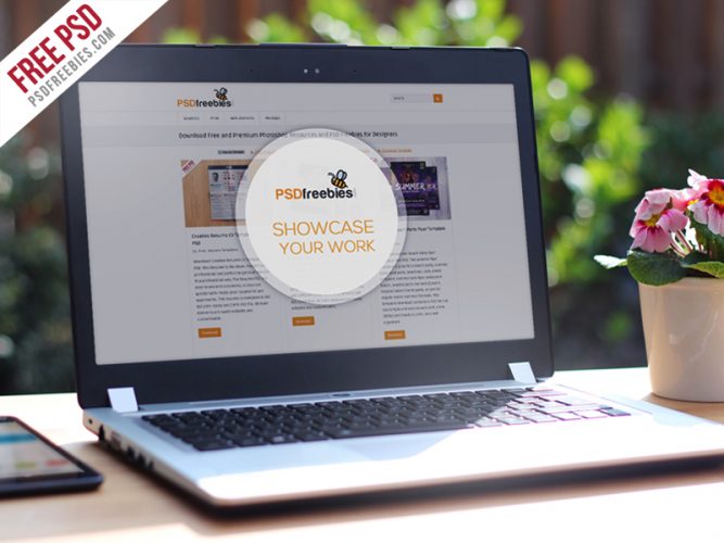 Download Realistic Laptop Mockup Template Free PSD - Download PSD