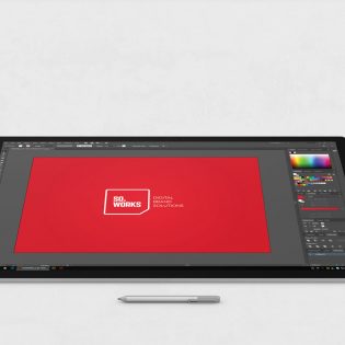 Microsoft Surface Studio Screen Mockup Free PSD