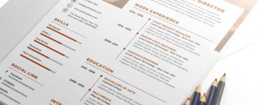 Nice and Clean Resume CV PSD Template