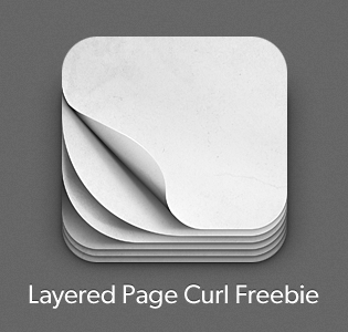 iOS Pagecurl Icon Freebie PSD