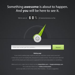 Resource for designer Waiting page PSD